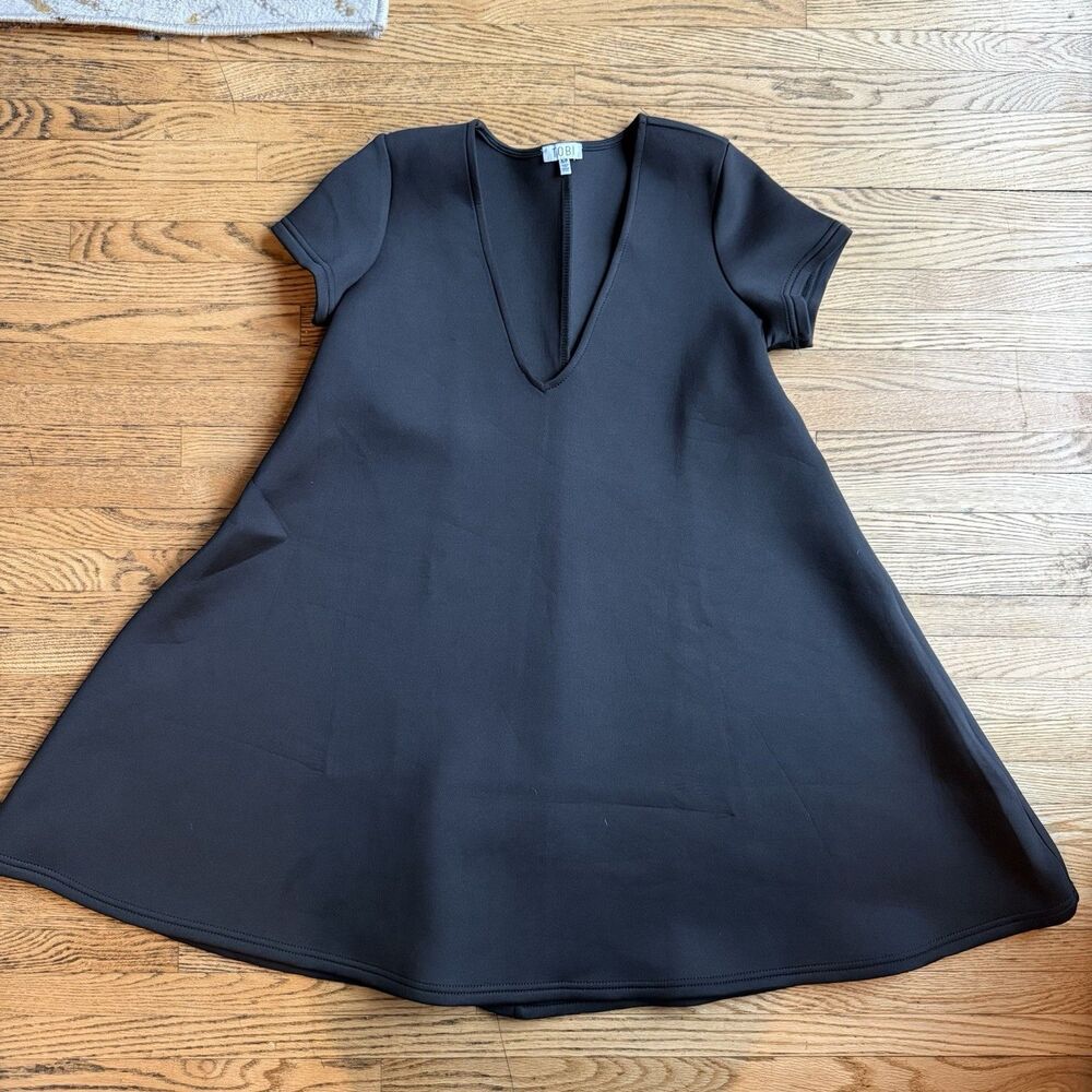 Tobi LBD Shirt Dress Size Small Plunging V Babydoll Dark Romance Going Out City